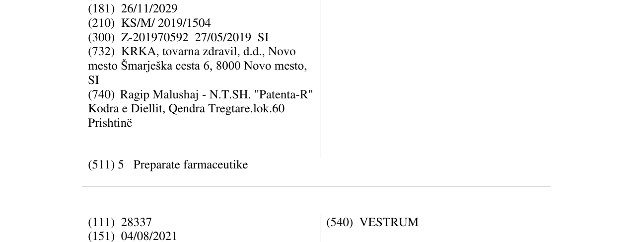 Zëri i markës ROXAMPEX në buletin