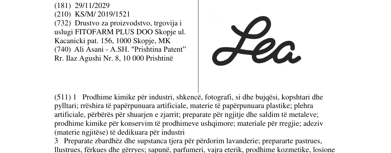 Zëri i markës Lea në buletin