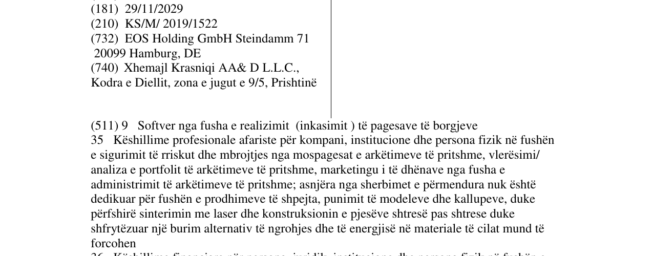 Zëri i markës EOS.For a debt-free world në buletin