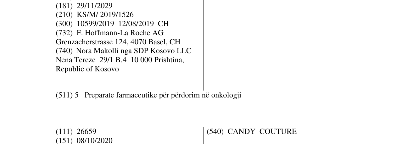 Zëri i markës PHESGO në buletin