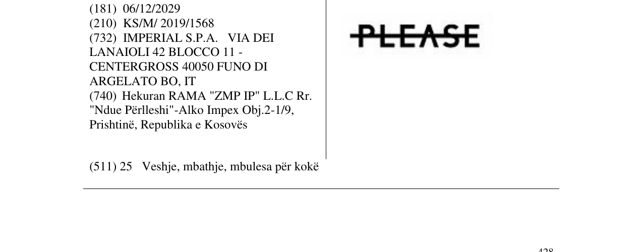 Zëri i markës PLEASE në buletin