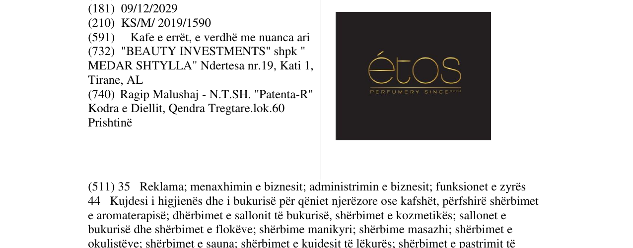 Zëri i markës etos në buletin