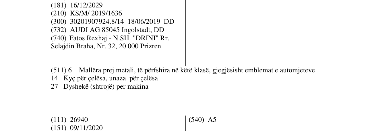 Zëri i markës A4 në buletin