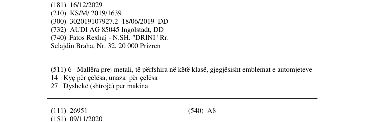 Zëri i markës A7 në buletin