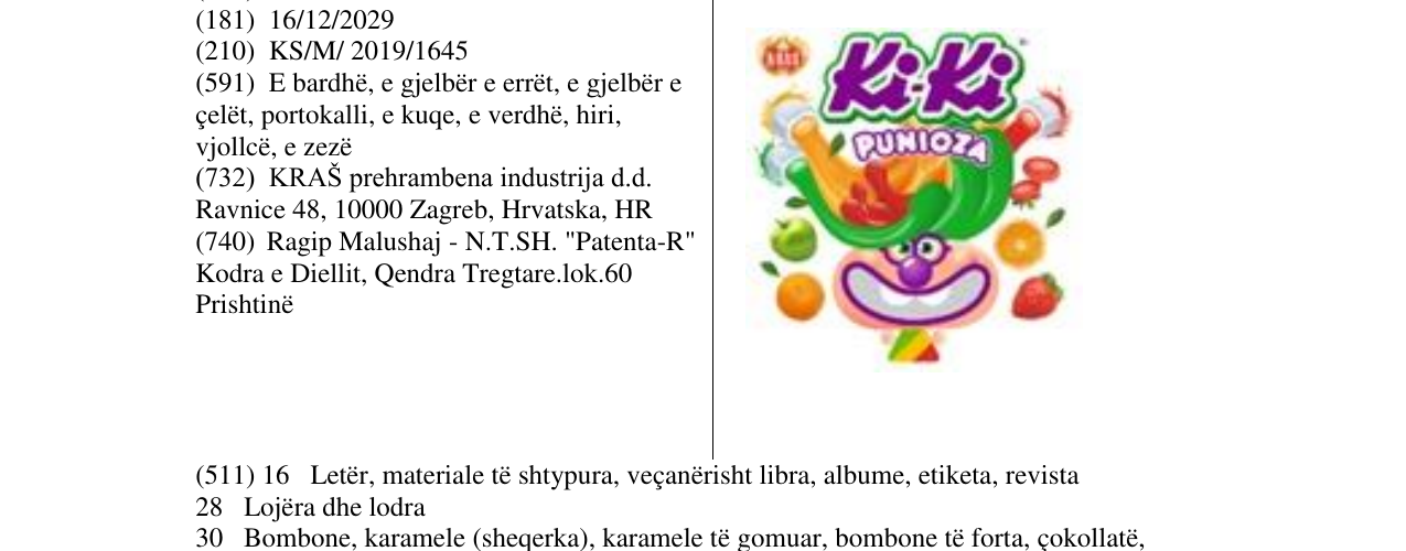 Zëri i markës Ki-Ki në buletin