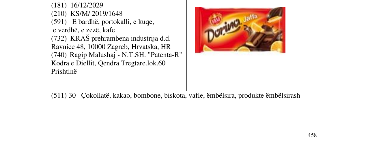 Zëri i markës Dorina Jaffa në buletin