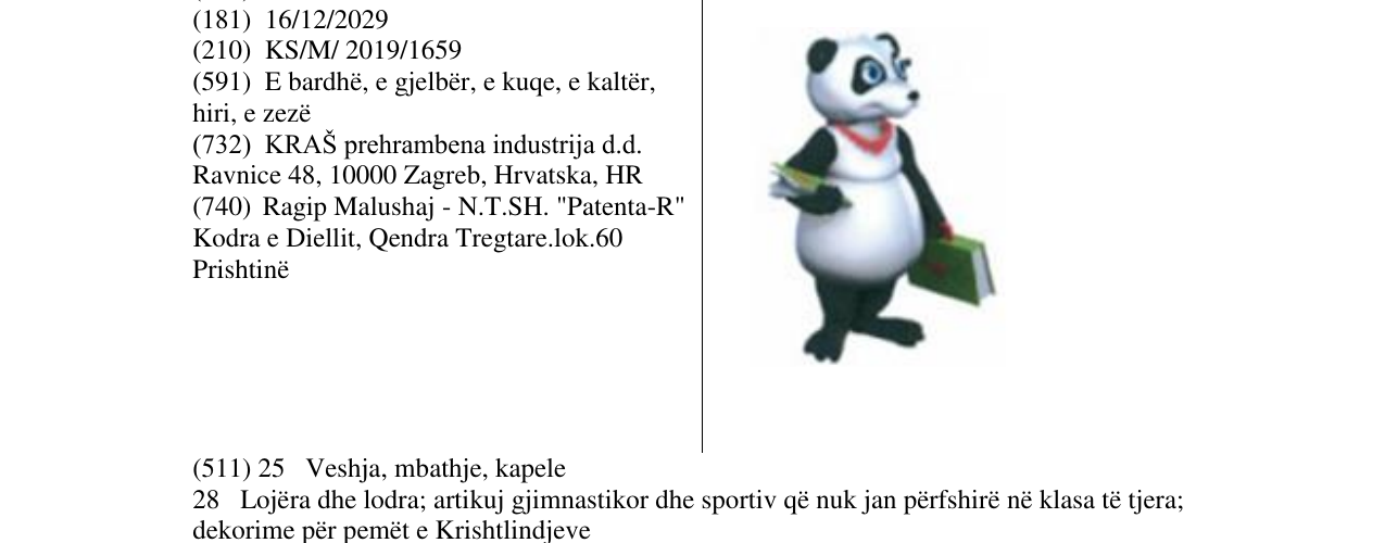 Zëri i markës Markë figurative në buletin
