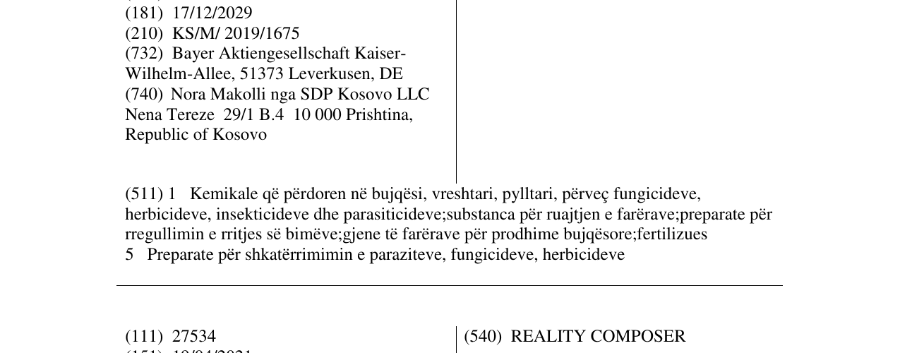 Zëri i markës PARTIX në buletin