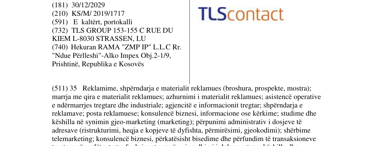 Zëri i markës TLScontact në buletin
