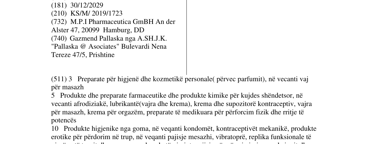 Zëri i markës Masculan në buletin