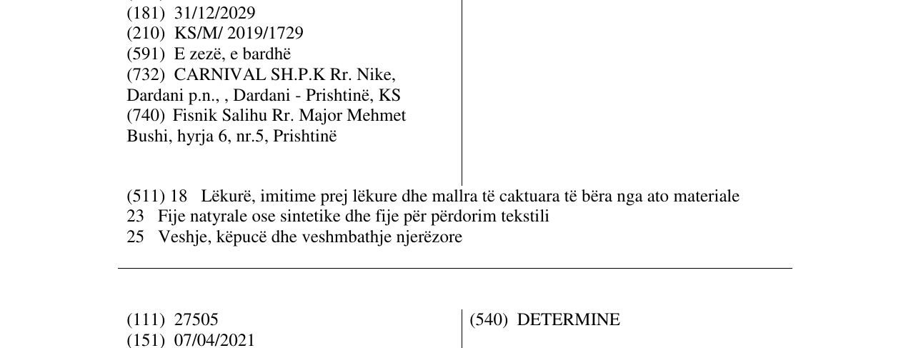 Zëri i markës LIT në buletin