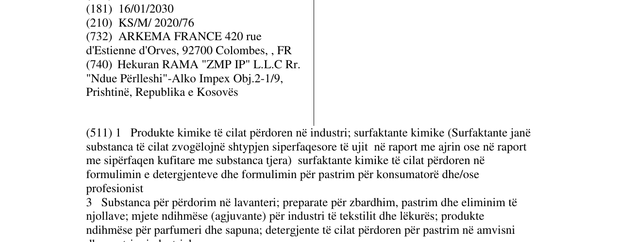Zëri i markës NORAMOX në buletin