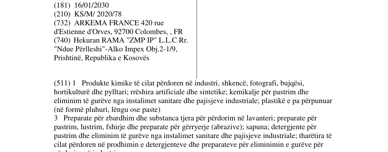 Zëri i markës CECAJEL në buletin