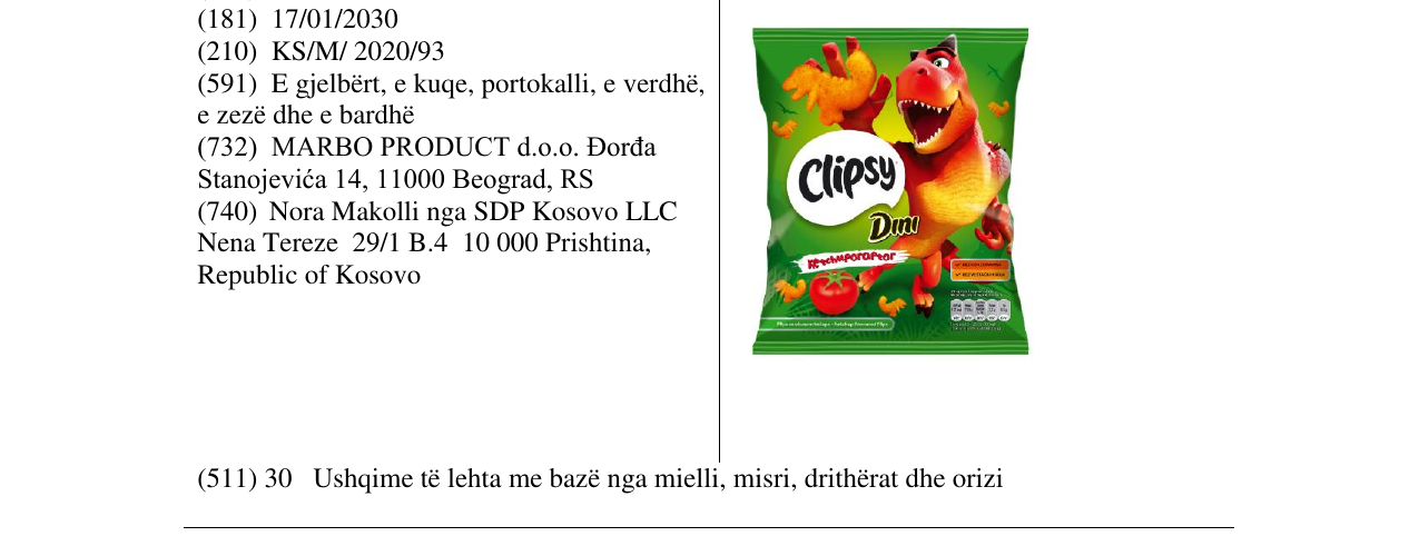 Zëri i markës Clipsy në buletin