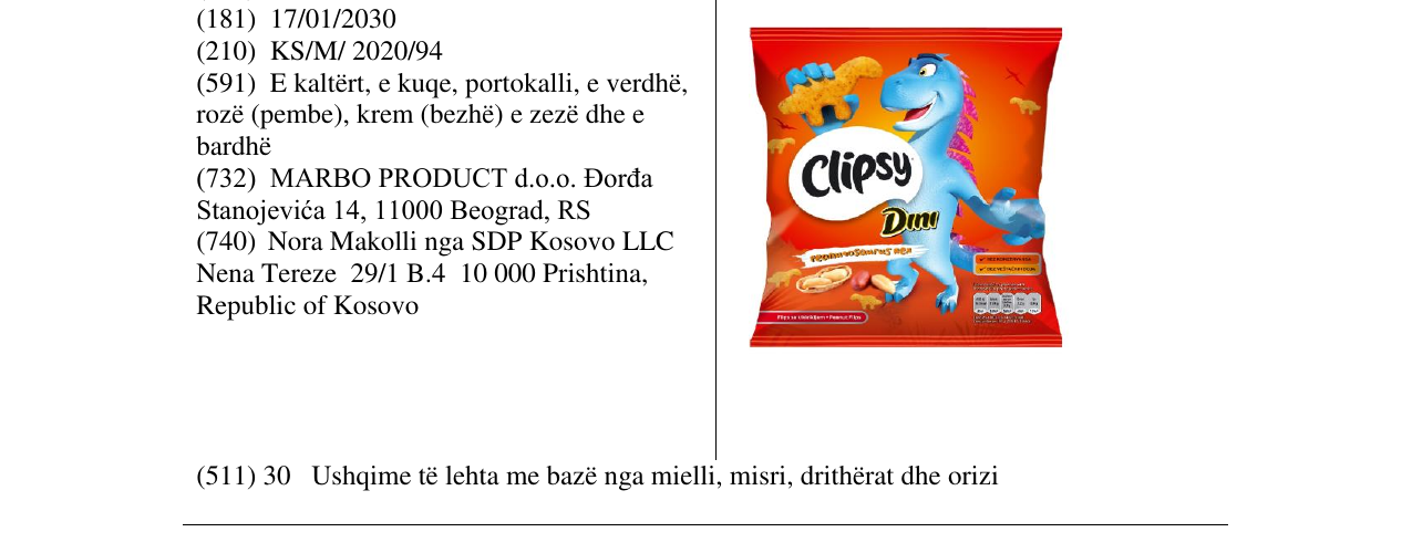 Zëri i markës Clipsy në buletin