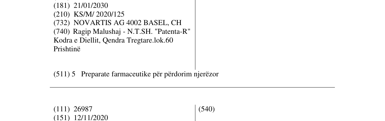 Zëri i markës VALNORM në buletin