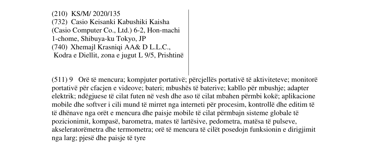 Zëri i markës PRO TREK në buletin