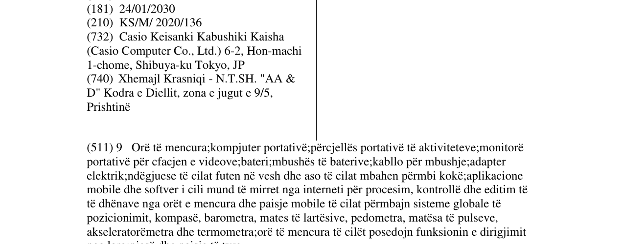 Zëri i markës BABY-G në buletin