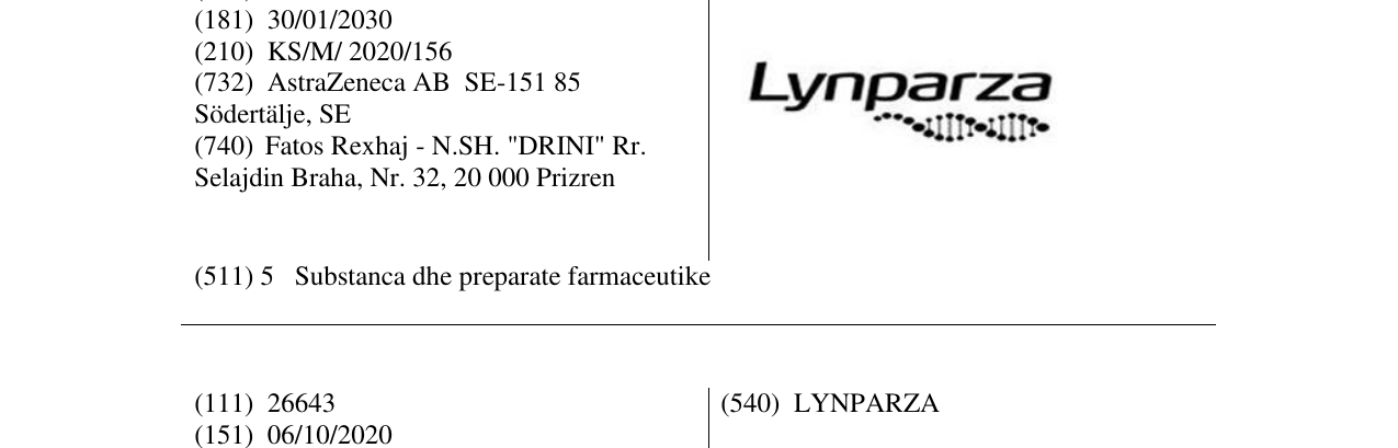 Zëri i markës Lynparza në buletin