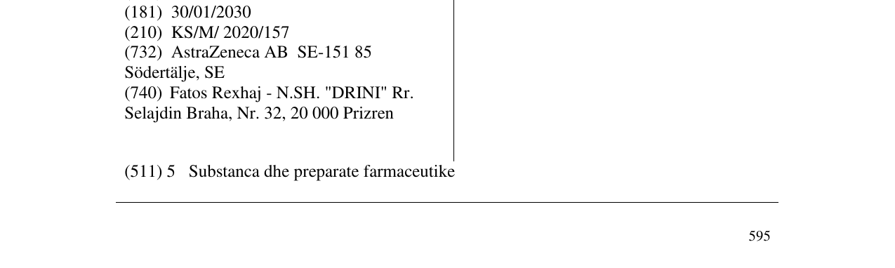 Zëri i markës LYNPARZA në buletin