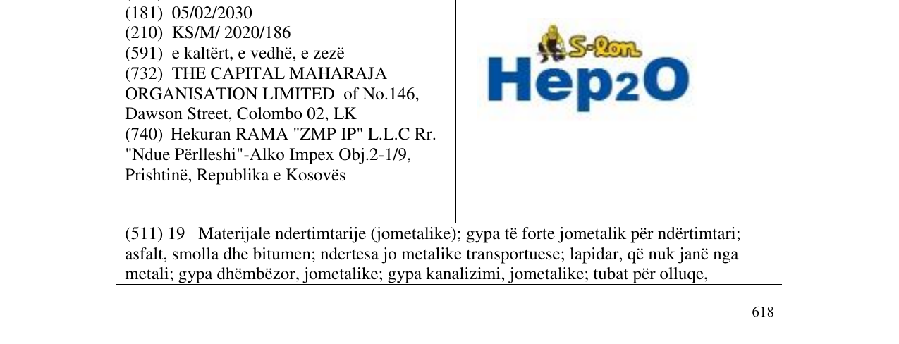 Zëri i markës Hep2O në buletin