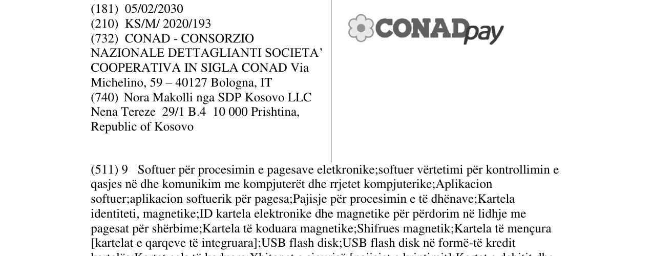 Zëri i markës CONADpay në buletin