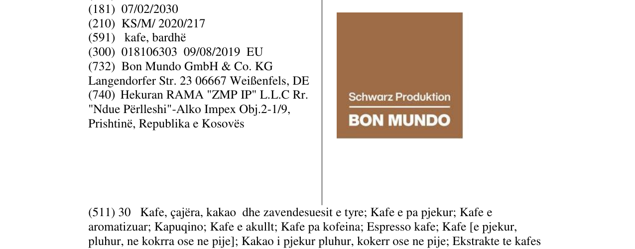 Zëri i markës BON MUNDO në buletin