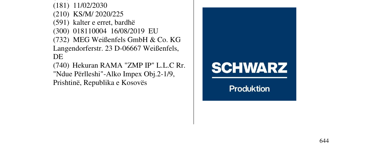 Zëri i markës SCHWARZ Production në buletin