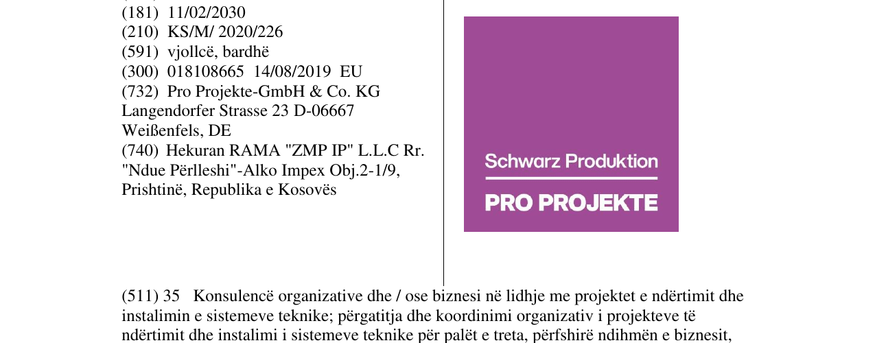 Zëri i markës Schwarz Produktion në buletin