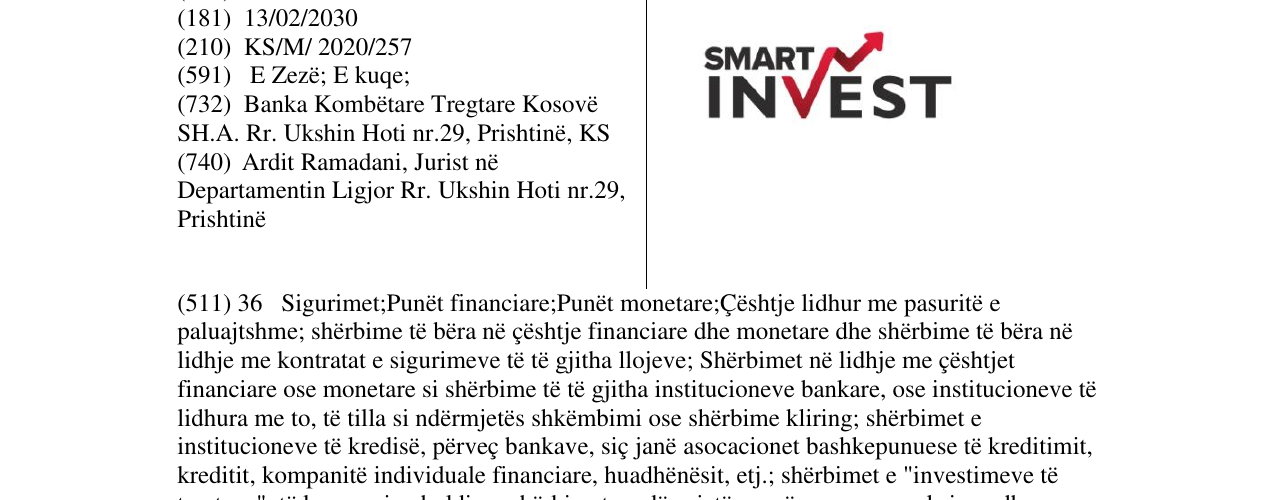 Zëri i markës SMART INVEST në buletin