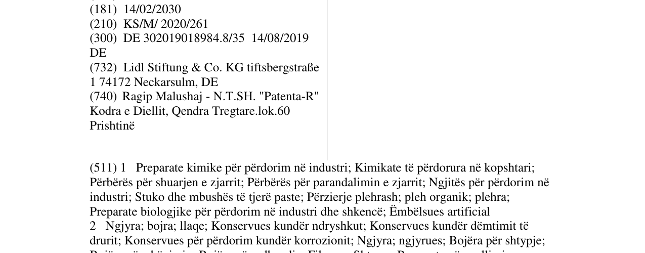 Zëri i markës LIDL në buletin