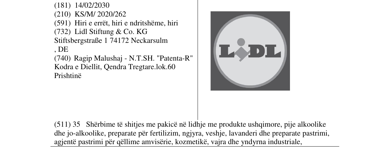 Zëri i markës LIDL në buletin