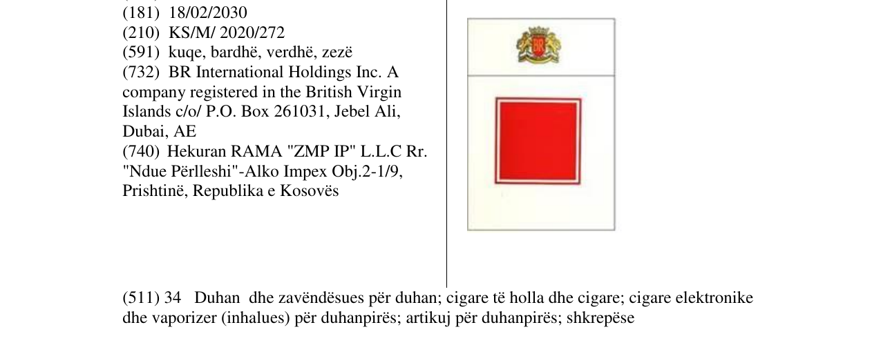 Zëri i markës Markë figurative në buletin
