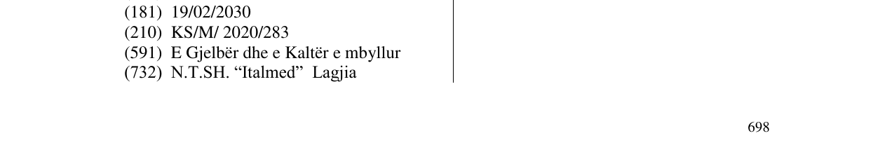 Zëri i markës talmed në buletin
