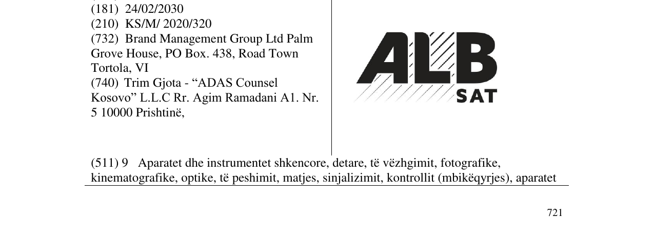 Zëri i markës ALB SAT në buletin