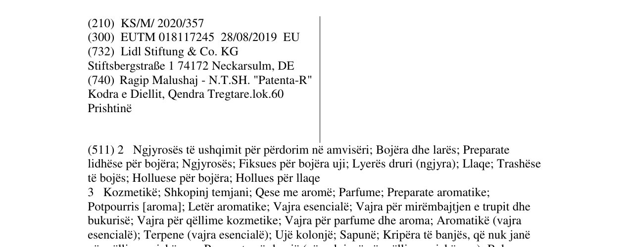 Zëri i markës LIVARNO në buletin
