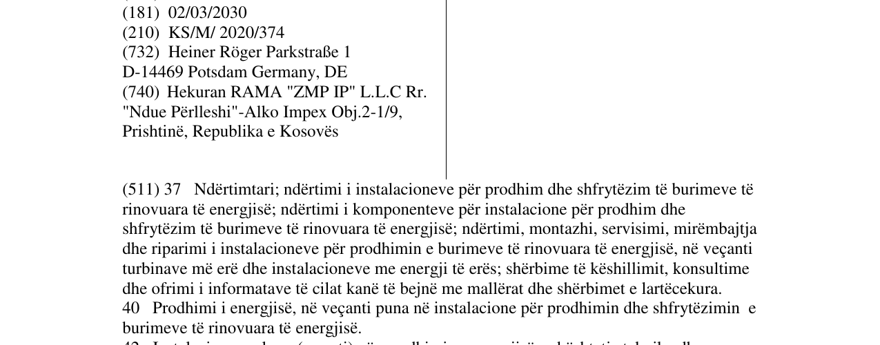 Zëri i markës NOTUS në buletin