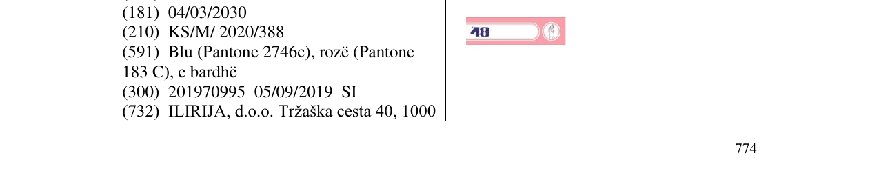 Zëri i markës 48 në buletin