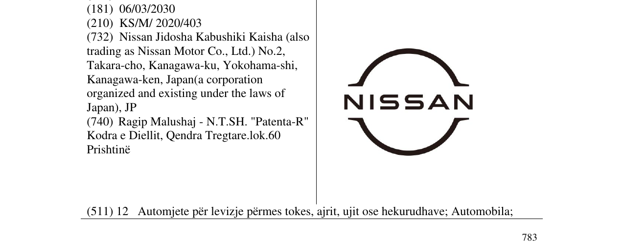 Zëri i markës NISSAN në buletin