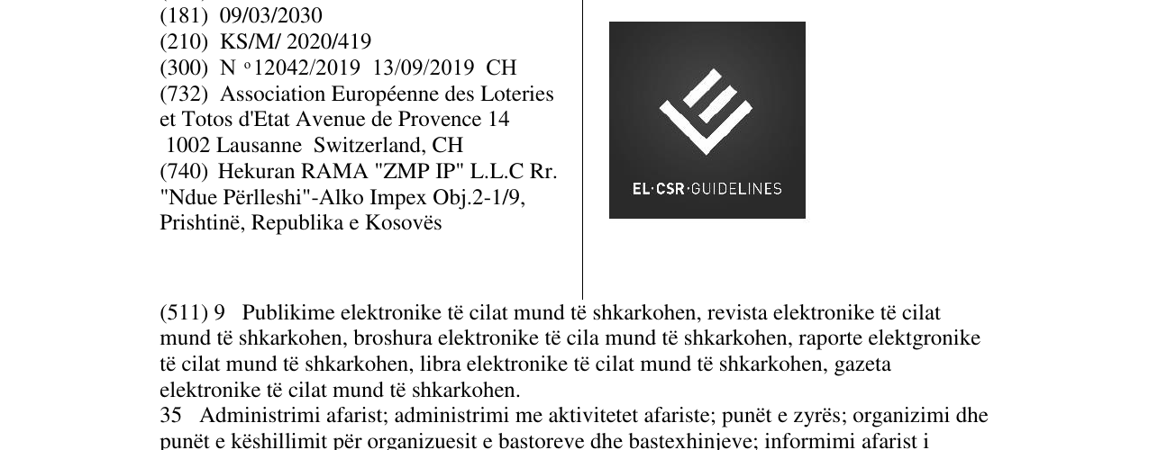 Zëri i markës EL-CSR në buletin