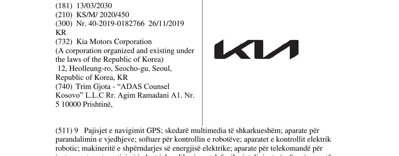 Zëri i markës KIA në buletin
