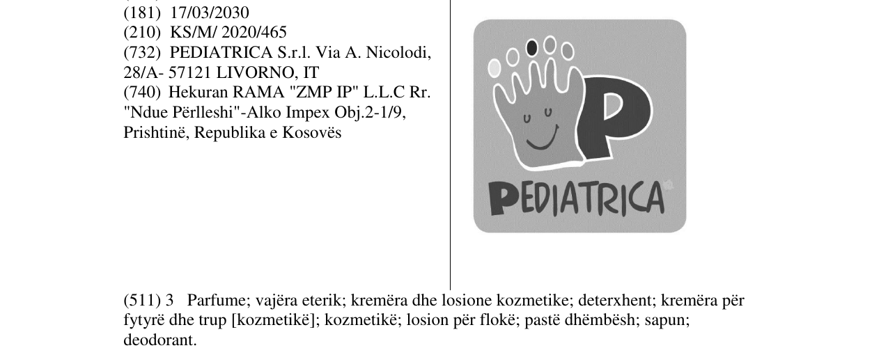 Zëri i markës PEDIATRICA në buletin