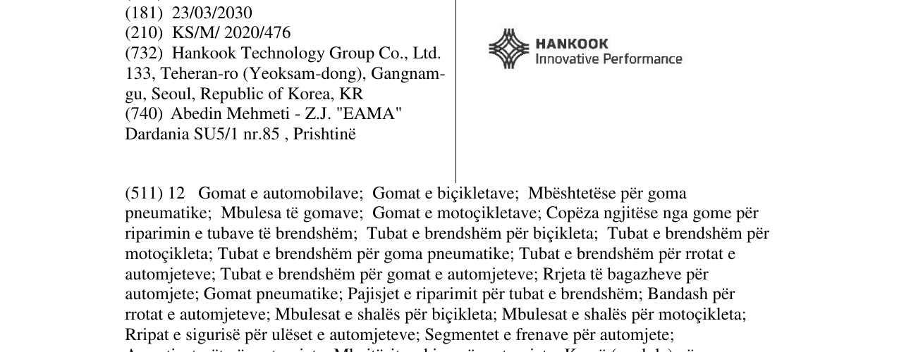 Zëri i markës Hankok në buletin