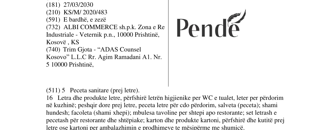 Zëri i markës pende në buletin
