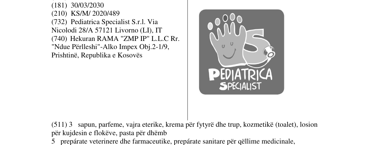 Zëri i markës pediatrica specialist në buletin
