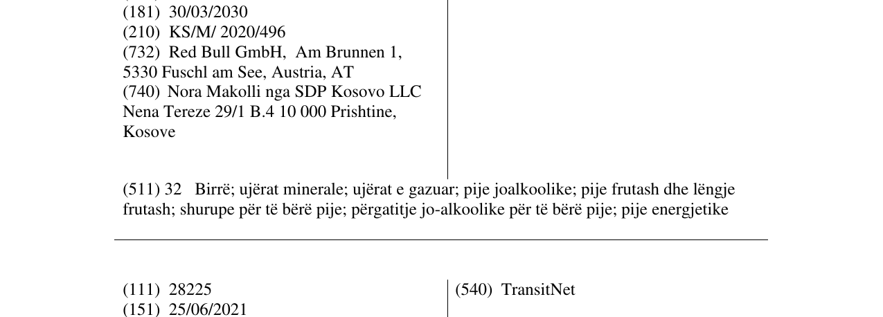 Zëri i markës TAURUS në buletin