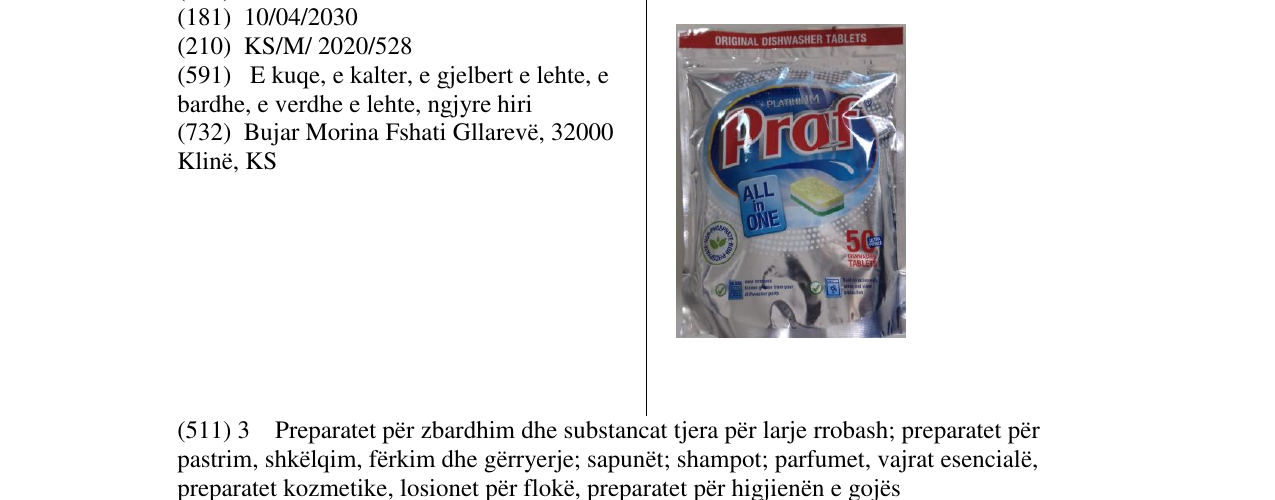 Zëri i markës praf në buletin