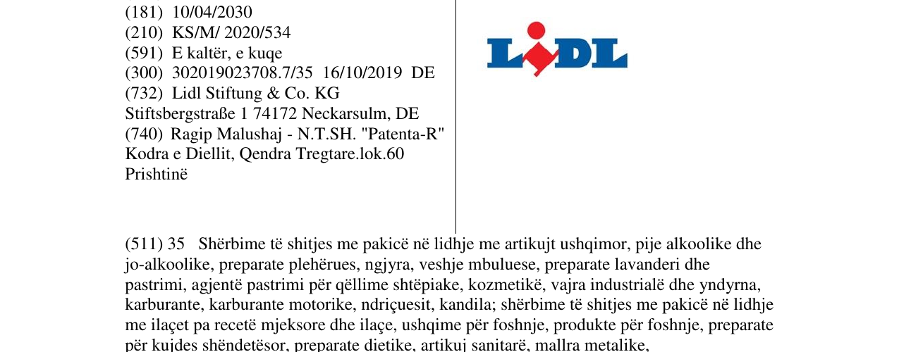 Zëri i markës LIDL në buletin
