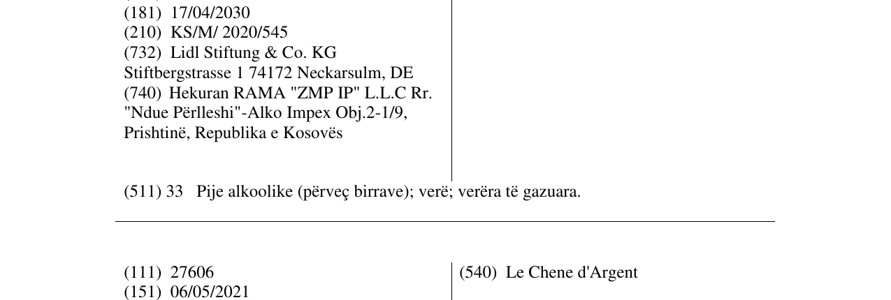 Zëri i markës Baturrica në buletin