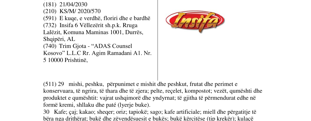 Zëri i markës insifa në buletin